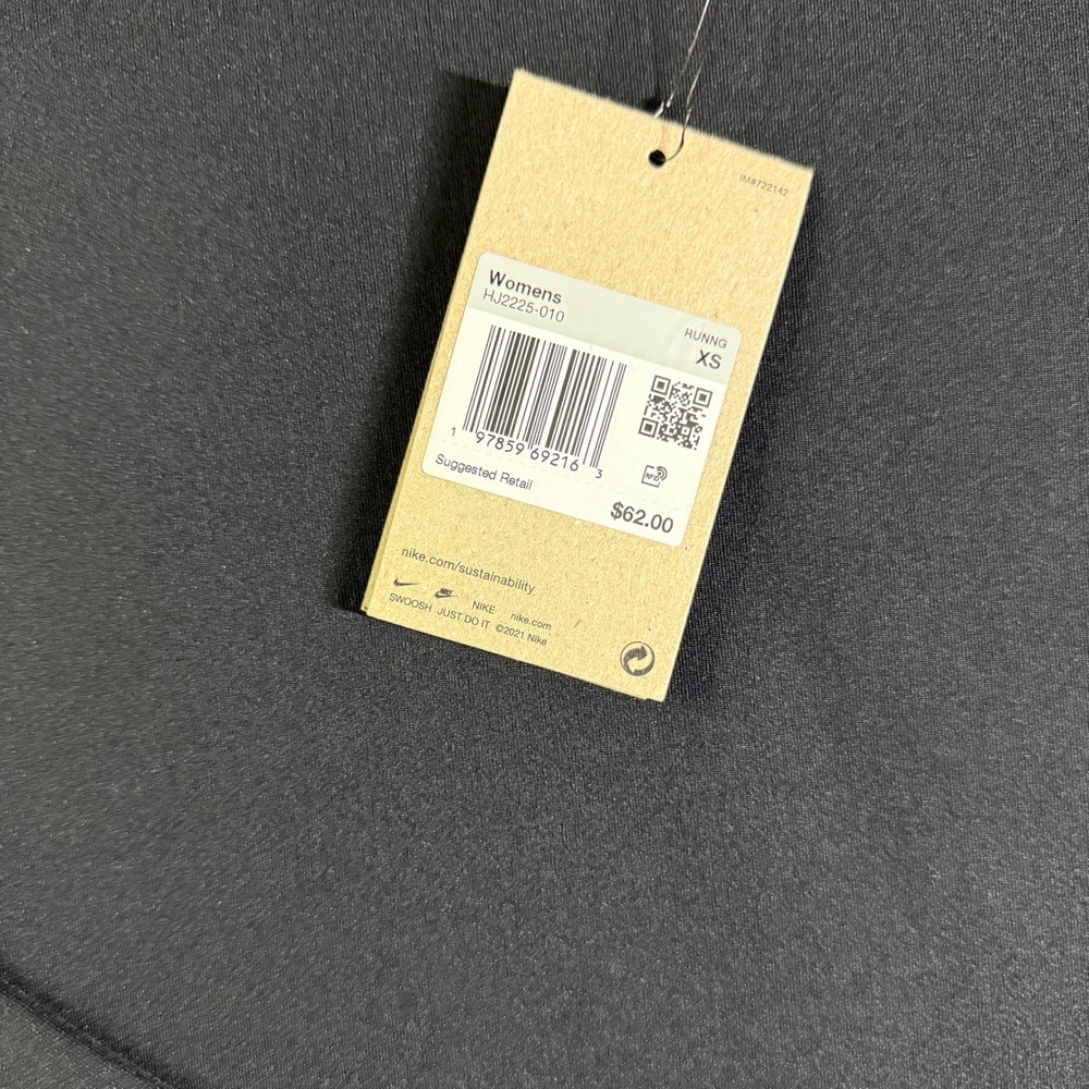 Nike Dri Fit Womens Running Quarter Zip Pullover Black XS Thumbholes HJ2225-010 - Picture 3 of 11